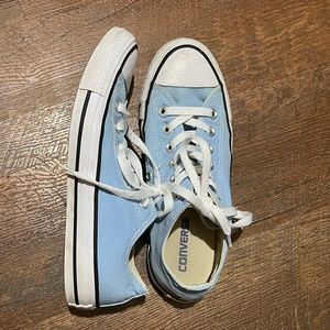 Blue Converse Chuck Taylor Sneakers Low Top Shoes UNC Carolina blue